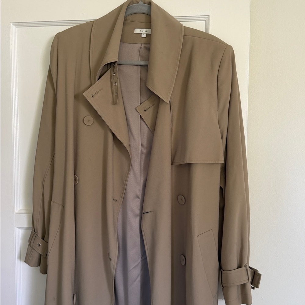 The SeI - 1690$ Beige Trench Coat with Belt - Picture 6 of 8